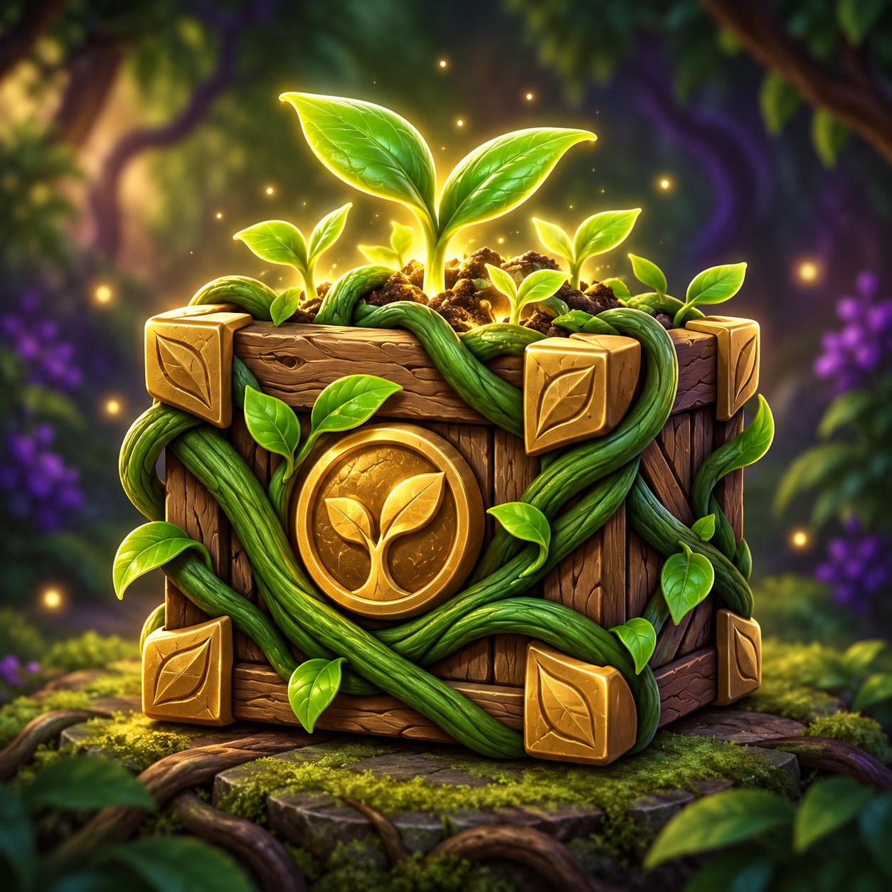 Original Seedling Crate artwork from the Arboretum Item Shop